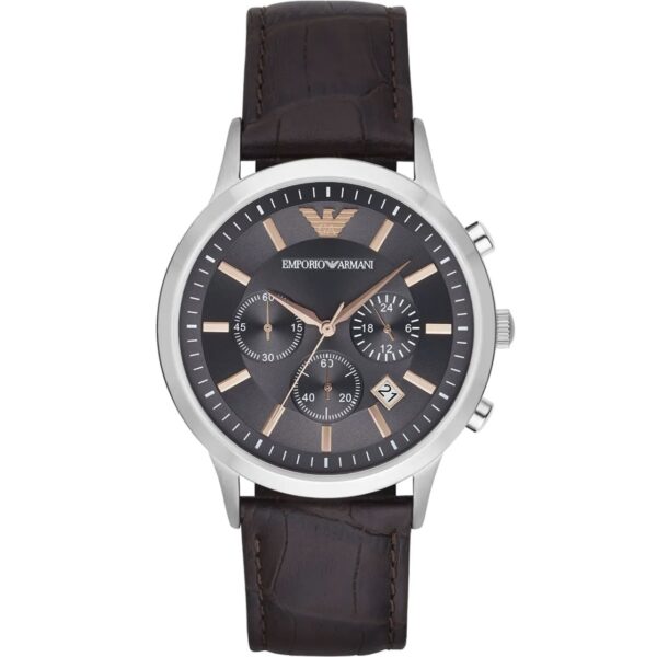 ساعت مچی مردانه بند چرمی قهوه‌ای Emporio Armani مدل AR2513