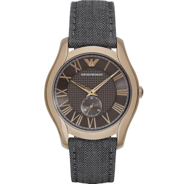 ساعت مچی مردانه با بند پارچه‌ای طوسی Emporio Armani مدل AR1985