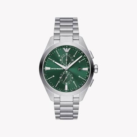ساعت مچی مردانه نقره‌ای صفحه سبز Emporio Armani مدل AR11480
