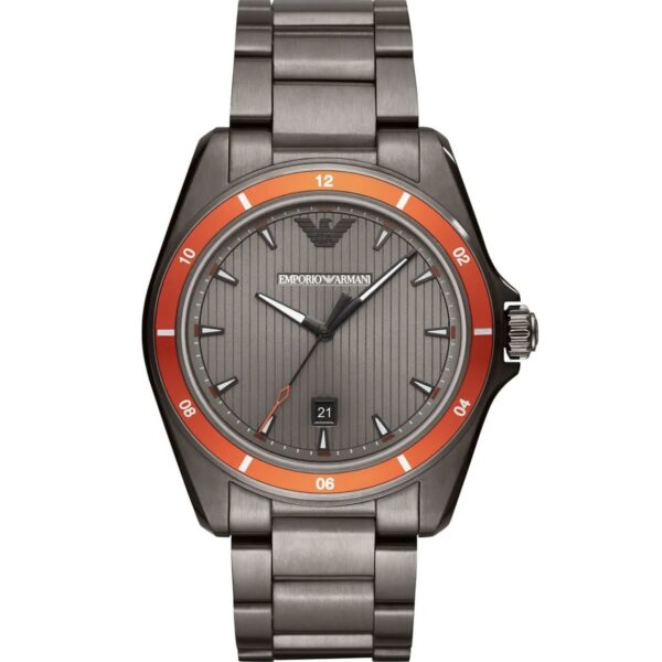 ساعت مچی مردانه نقره‌ای با صفحه خاکستری Emporio Armani مدل AR11178