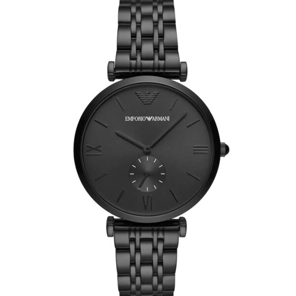 ساعت مچی مردانه مشکی با صفحه مشکی و بند استیل Emporio Armani مدل AR11299