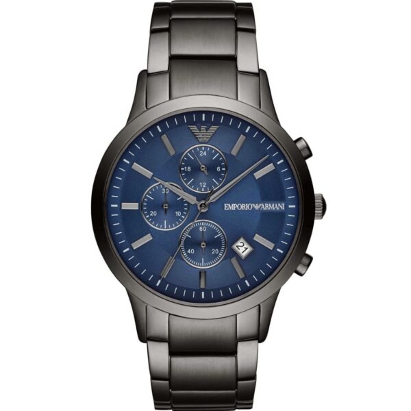 ساعت مچی مردانه کرنوگراف با صفحه سرمه‌ای و بند استیل دودی Emporio Armani مدل AR11215